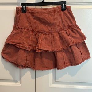 Size 8 terracotta colored Free People skirt.